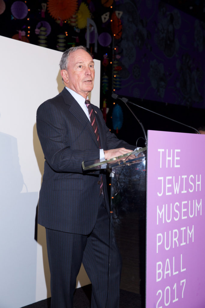 Michael Bloomberg giving his remarks at the Jewish Museum's Purim Ball. Courtesy of the Jewish Museum, @ Julie Skarratt