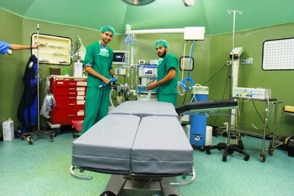 SUPERFLEX, <I>Hospital Equipment,</i> in use at a hospital in Gaza. The second version will be on display from 16 February – 18 March 2017 at von Bartha, S-chanf, vonBartha.com. 