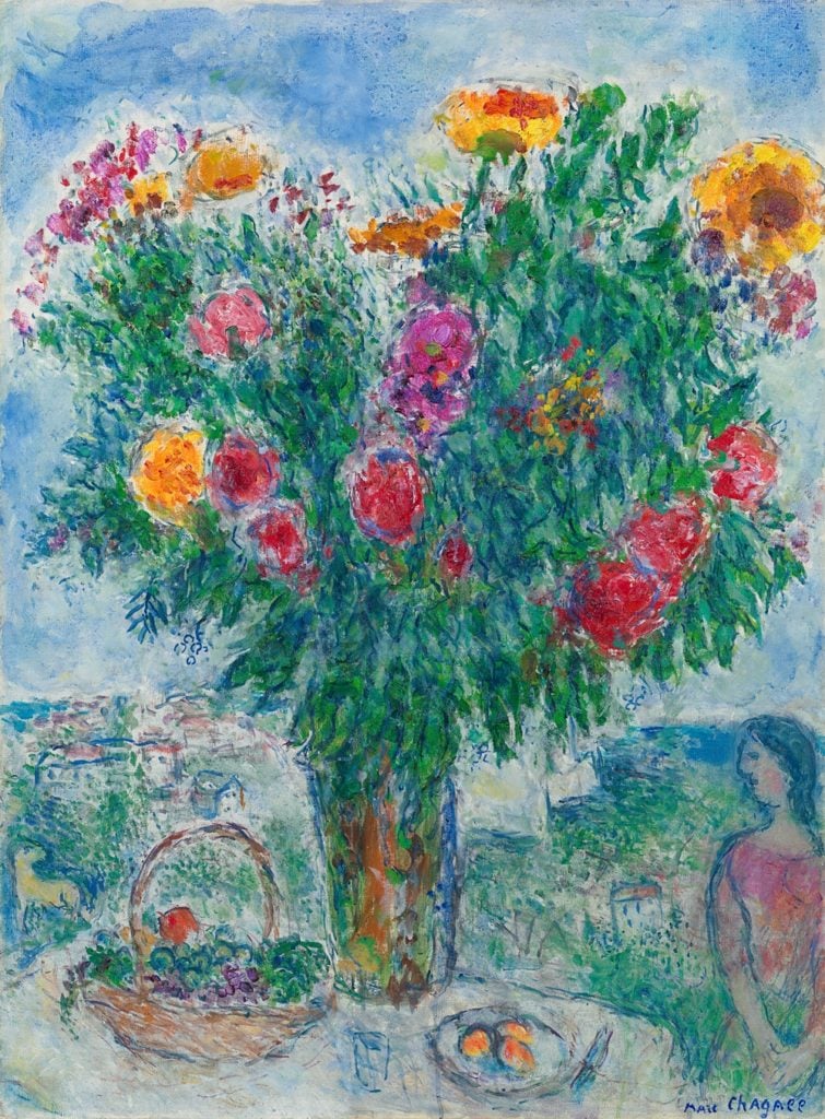 Marc Chagall, <i>Le grand bouquet</i> (1978). Courtesy Richard Green Gallery, London.
