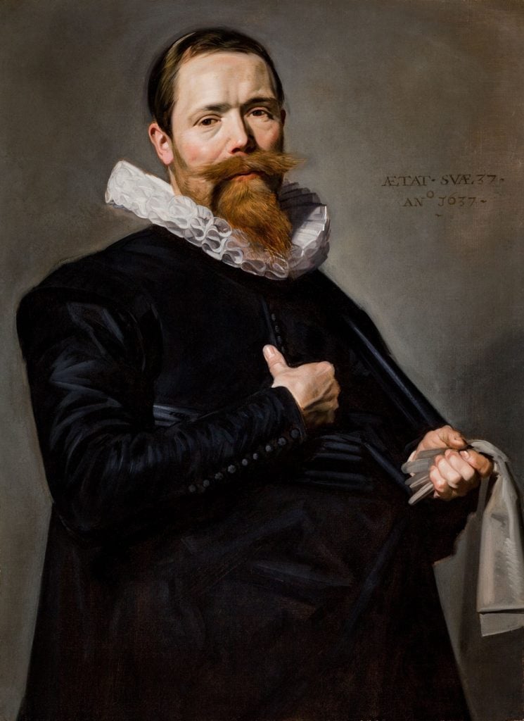 Frans Hals, <i>A Portrait of a Man Holding a Pair of Gloves</i> (1637). Courtesy of Johnny Van Haeften Old Master Paintings, London.