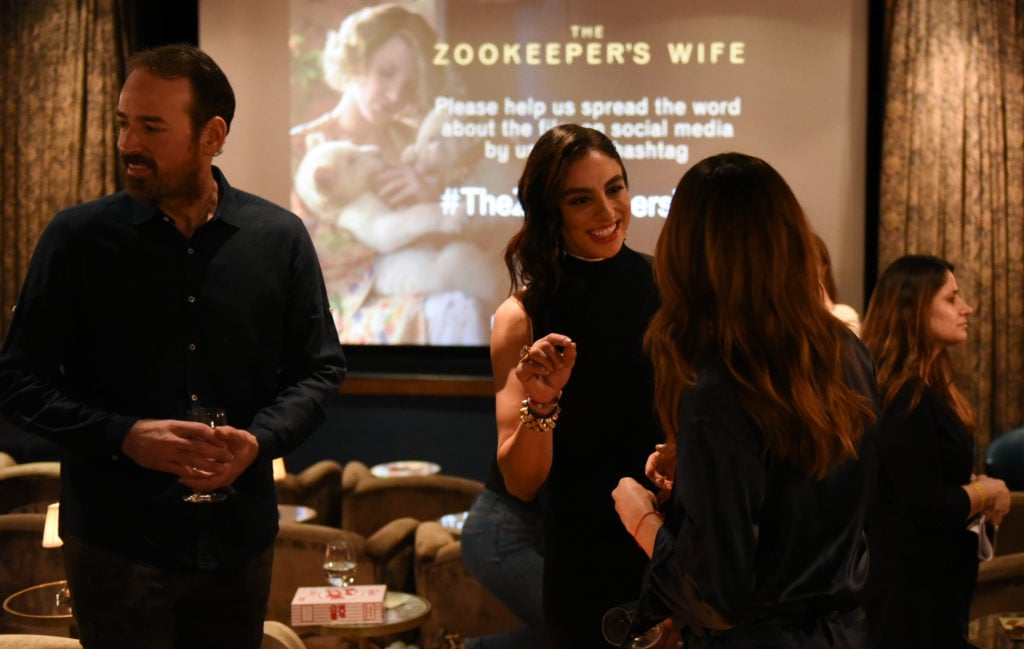 Guests at the screening of <em>The Zookeeper's Wife</em>. Courtesy of Leandro Justen. 