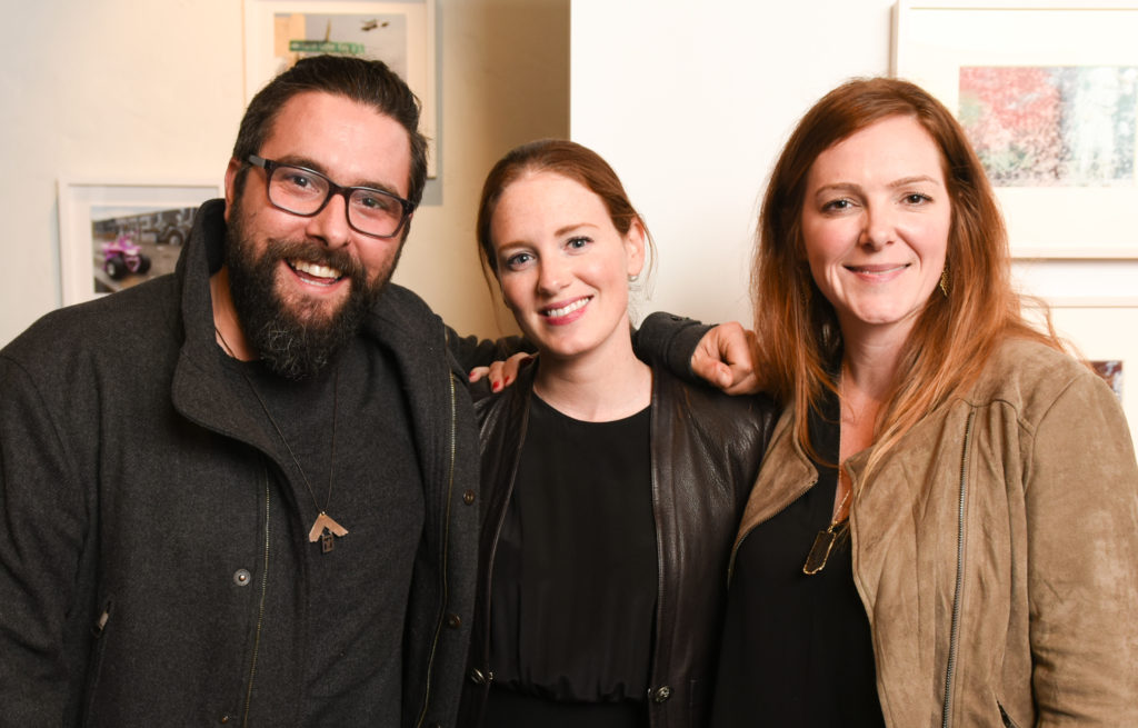 Justin Bolognino, Bettina Prentice, and Elizabeth Bolognino at the screening of <em>The Zookeeper's Wife</em>. Courtesy of Leandro Justen. 