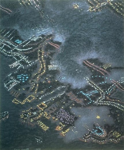Yvonne Jacquette, Clouds Obscuring San Diego (1987). Courtesy of Crown Point Press.