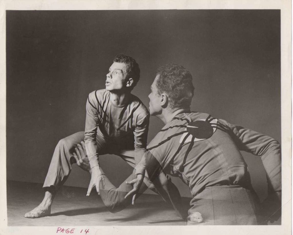 Merce Cunningham in Changeling (1960). Image courtesy Walker Arts Center.