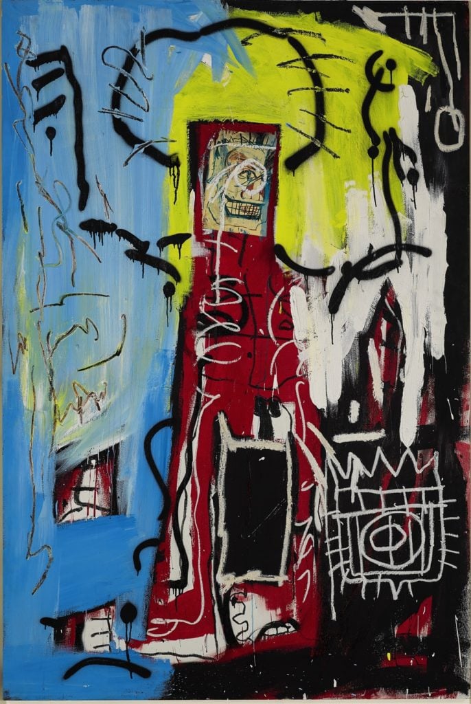Jean-Michel Basquiat, Untitled (One Eyed Man or Xerox Face) (1982). Courtesy Sotheby's London.