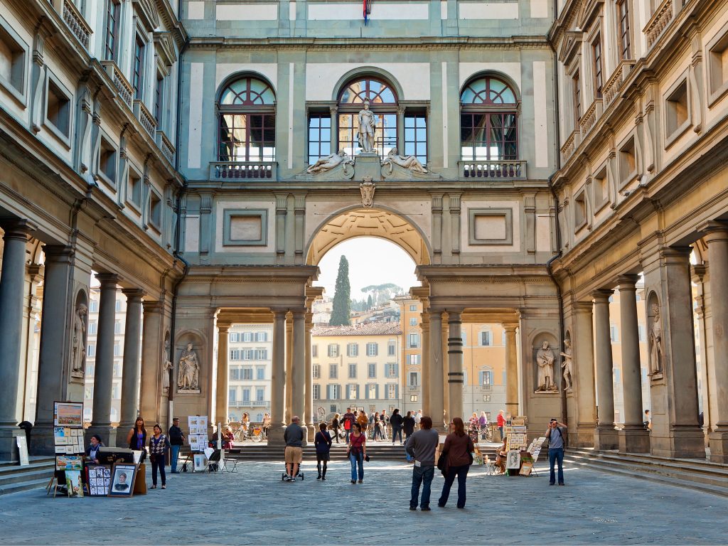 The Uffizi Galleries in Florence. Photo by John Kellerman/Alamy/Getty Images.
