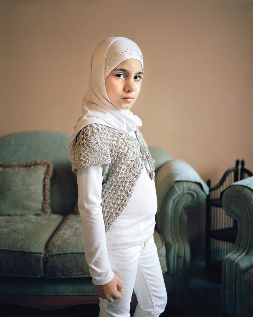 Rania Matar, Maryam 9, Beirut Lebanon (2011), part of the series L’Enfant-Femme. Courtesy of Pictura Gallery.