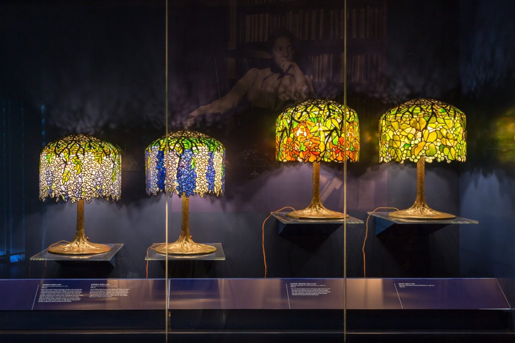 In 2005, the New-York Historical Society discovered the hidden history of Clara Driscoll and her Women’s Glass Cutting Department, who designed and created iconic Tiffany lampshades at the turn of the 20th century.  Courtesy of the New-York Historical Society/Corrado Serra.
