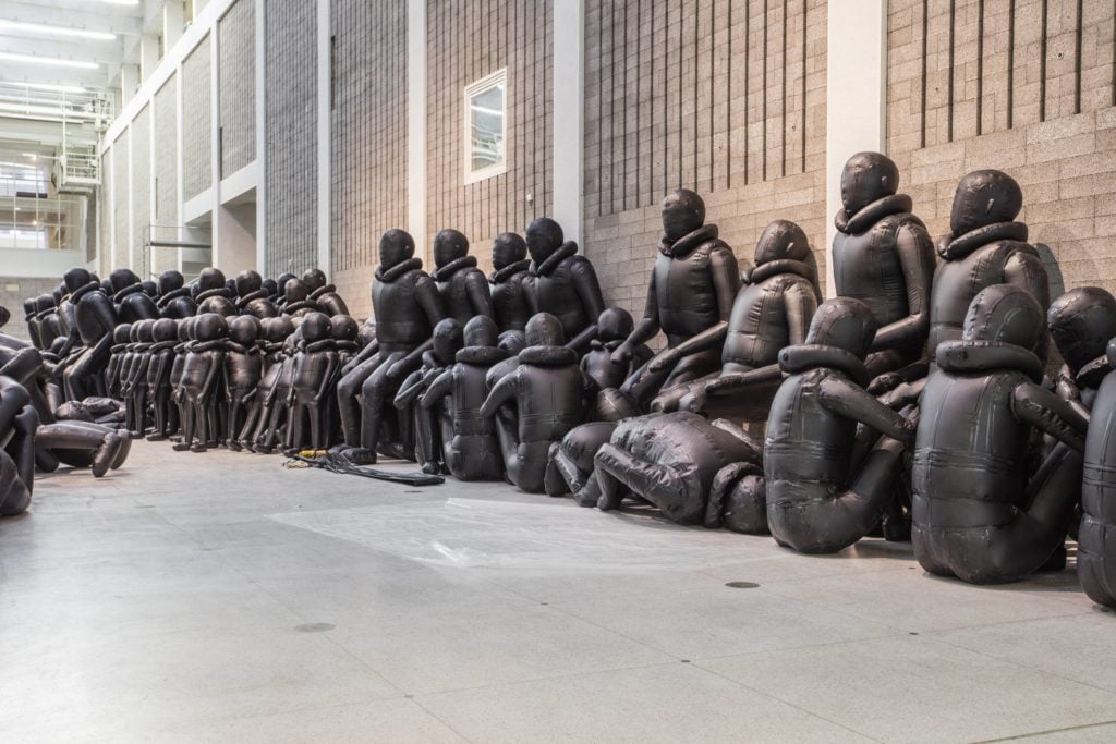 Ai Weiwei, <em>Law of the Journey</em> (installation shot). Courtesy of Prague’s National Gallery.