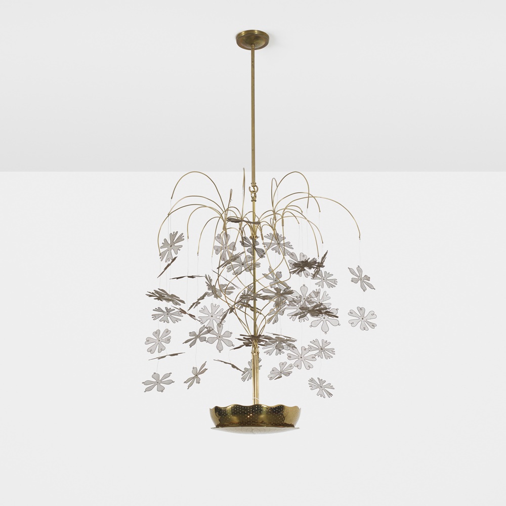 Taito OYY (circa 1950), a rare chandelier by Paavo Tynell. Courtesy Wright Auctions, Chicago.
