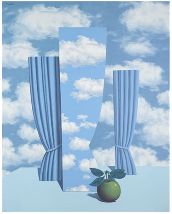 Rene Magritte, <i>Le beau monde</i> (1962). Courtesy Christie's Images Ltd. 