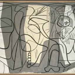Pablo Picasso, Le peintre et son modele (1926). Photo ©RMN-Grand Palais (Musée national Picasso-Paris) / Mathieu Rabeau.