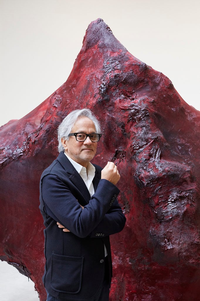 Anish Kapoor at Lisson Gallery, London, on March 29. Photo Jack Hems, courtesy Lisson Gallery.