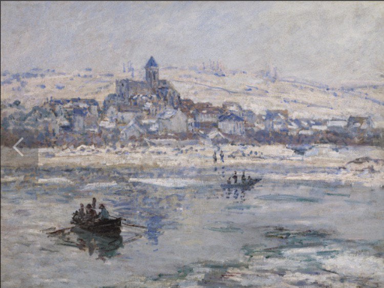 Claude Monet, <em>Vétheuil in Winter</em>. Courtesy of the Frick Collection.