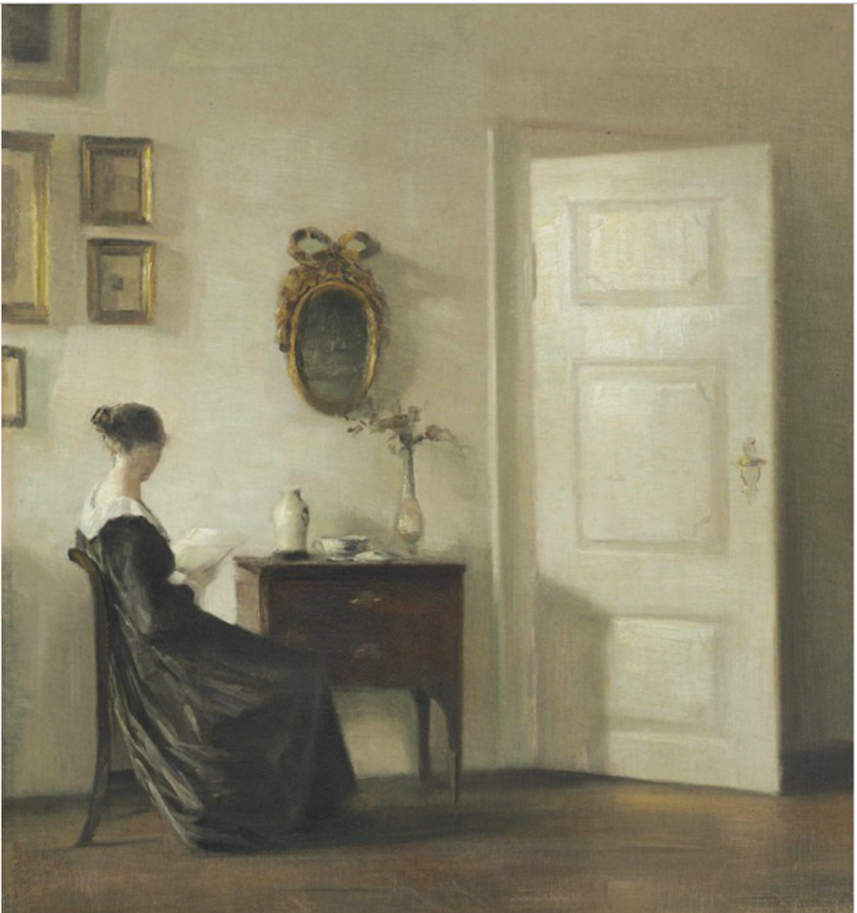 This painting by Carl Vilhelm Holsøe showed up in the U.S., and led to the thief in Denmark.