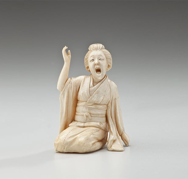 A statue in "Musical Arts of Asia" at the Newark Museum. Courtesy of the Newark Museum. 