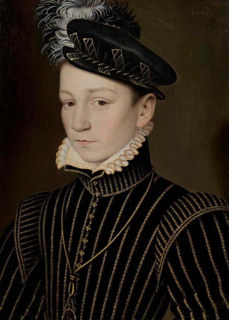 François Clouet, Portrait of King Charles IX of France (1561). Courtesy Richard Green Gallery.