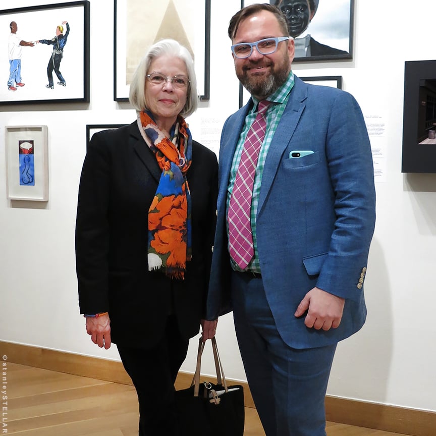 Elizabeth Cook-Levy, and Leslie-Lohman museum director Gonzalo Casals at the reopening of the Leslie-Lohman Museum. Courtesy of stanleyStellar.