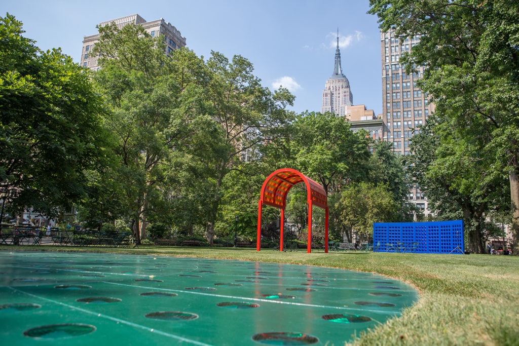 Josiah McElheny, "Prismatic Park." Courtesy of the Madison Square Park Conservancy. 