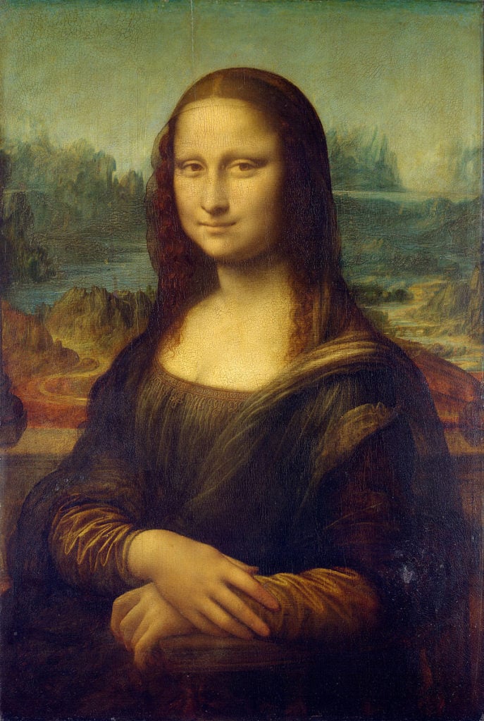 Leonardo da Vinci, Mona Lisa (1503–1517). Courtesy of the Lourve, via Wikipedia Commons.