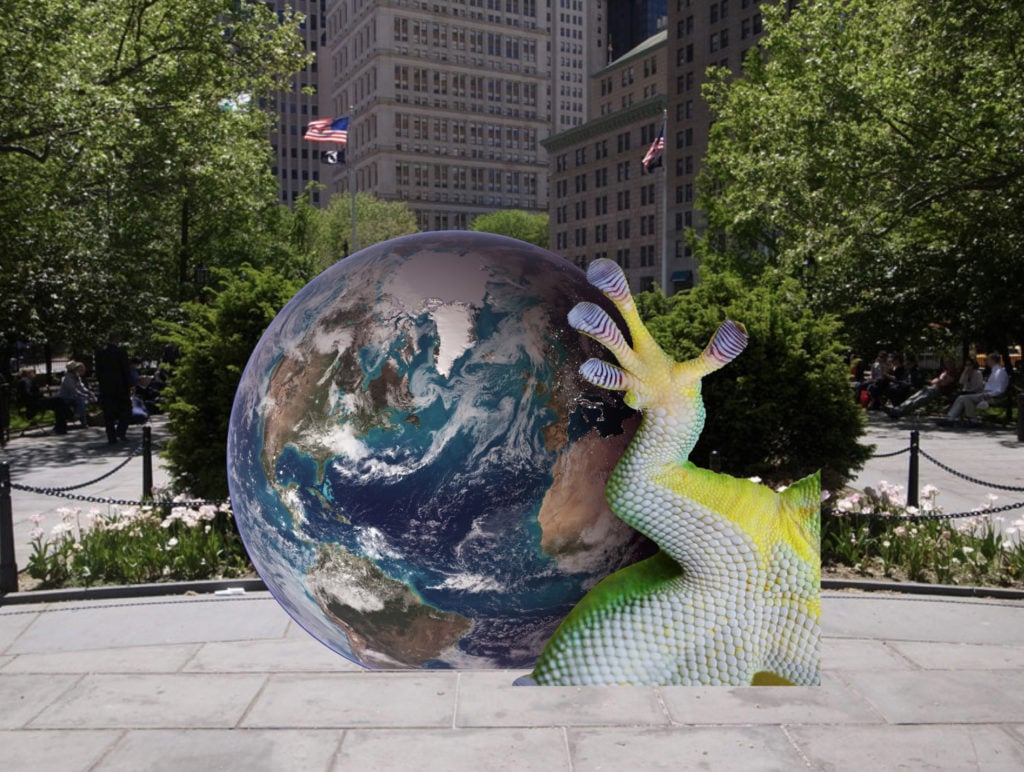 Katja Novitskova: Rendering for EARTH POTENTIAL. Courtesy the artist and Public Art Fund, NY
