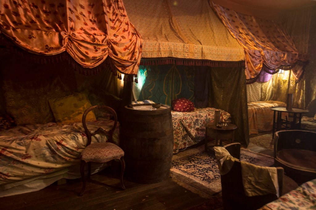 Interior of the recreation of The Caravan Club. Image Courtesy Sophia Schorr.