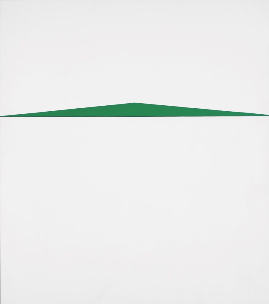 Carmen Herrrera, Blanco y Verde (1959),Whitney Museum of American Art Purchase, with funds from the Painting and Sculpture Committee