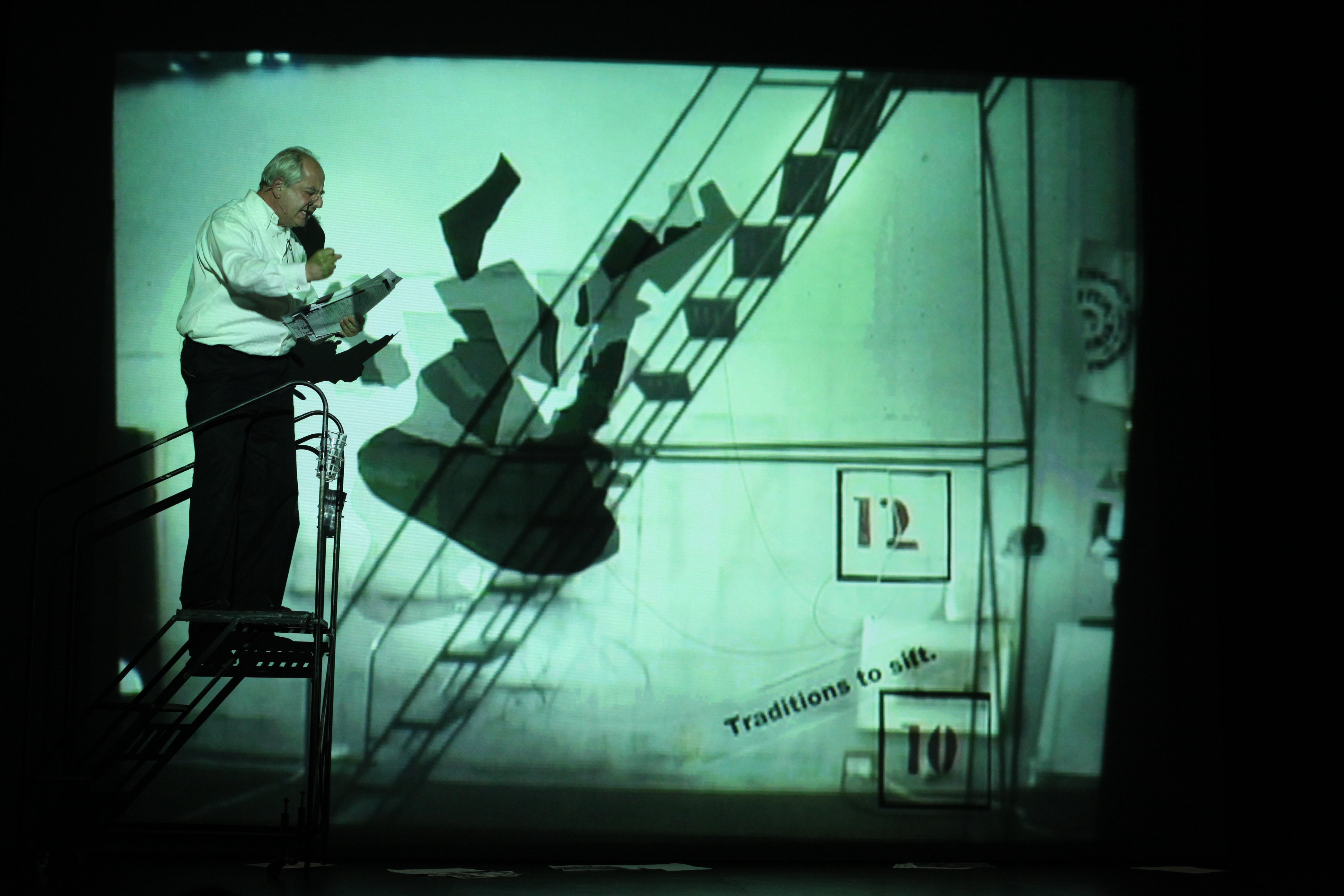 William Kentridge, I Am Not Me, the Horse Is Not Mine, a Performa Premiere, 2009. Photo by Paula Court, Courtesy of Performa.