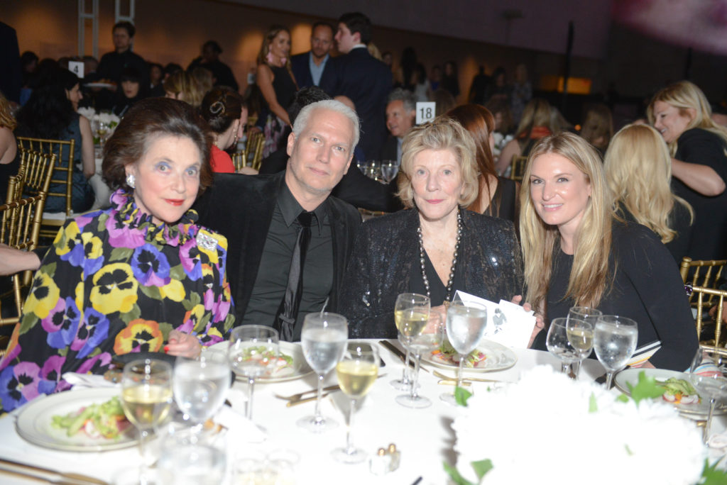 Guest, Klaus Biesenbach, Agnes Gund, and Sarah Arison at the YoungArts Gala. Courtesy of BFA.