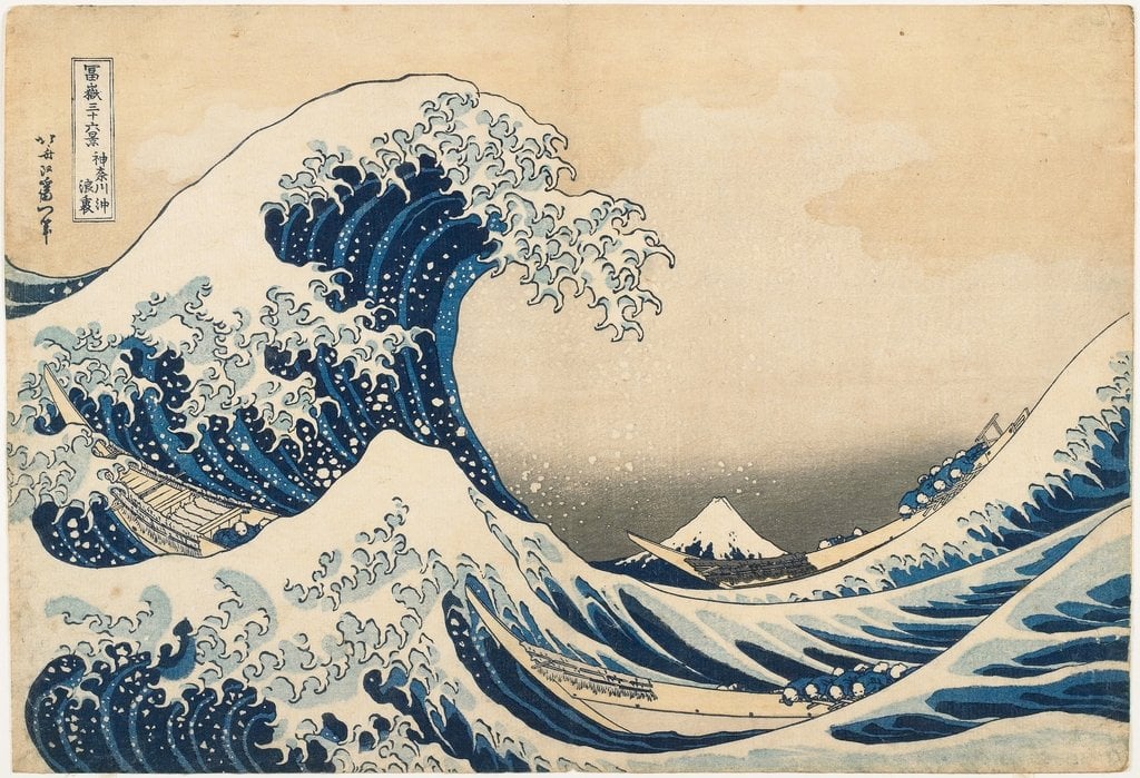 Katsushika Hokusai, The Great Wave. Courtesy of Japanese Art Dealers Association.