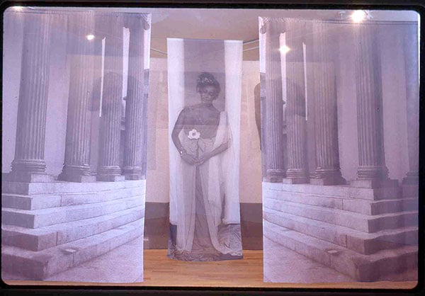 Carrie Mae Weems, installation detail, <em>Ritual and Revolution</em> (1998). Courtesy of Jack Shainman Gallery, New York, © Carrie Mae Weems. 