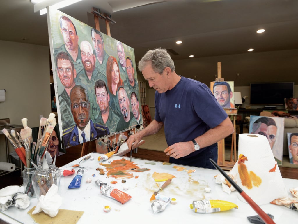 President George W. Bush painting. Courtesy of Grant Miller/George W. Bush Presidential Center.