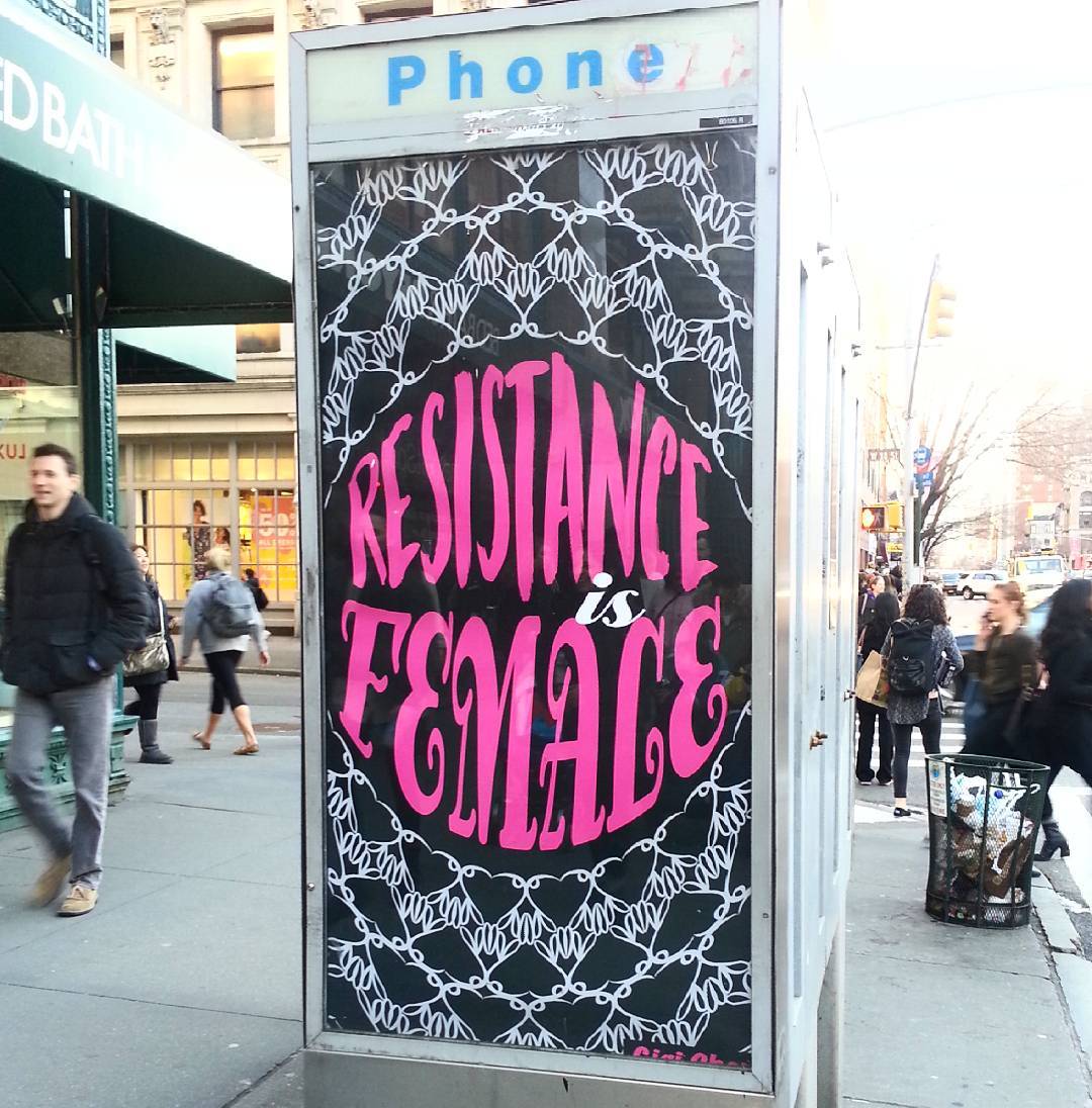 A poster by Gigi Chen for the "Resistance Is Female poster series. Courtesy of Gigi Chen.