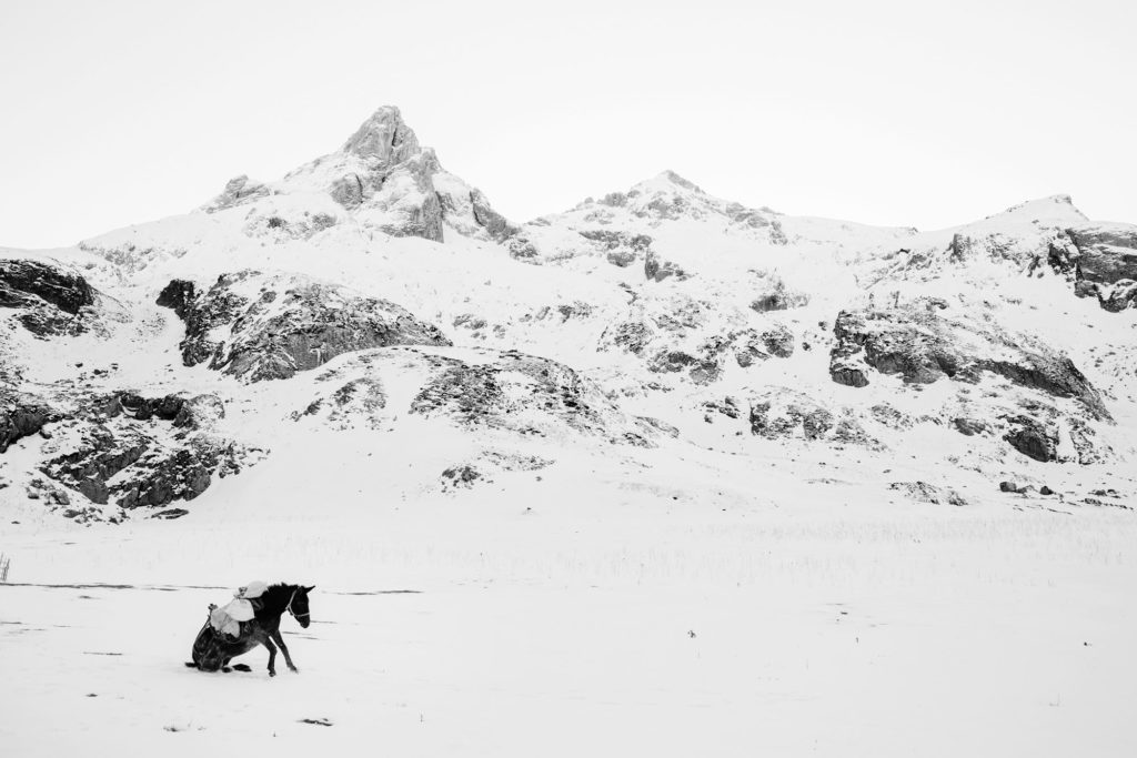 © Frederik Buyckx, Belgium, Photographer of the Year, Professional, Landscape, 2017 Sony World Photography Awards. From the series "Whiteout," this photo depicts, Kalaja e Dodes (Doda’s Castle), a mountainous region in Albania. Courtesy the World Photography Organization.