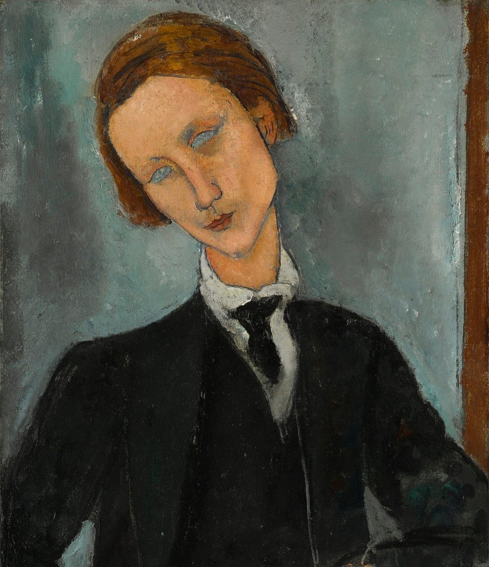 Amedeo Modigliani, Portrait de Baronowski (1918). Courtesy Sotheby's.