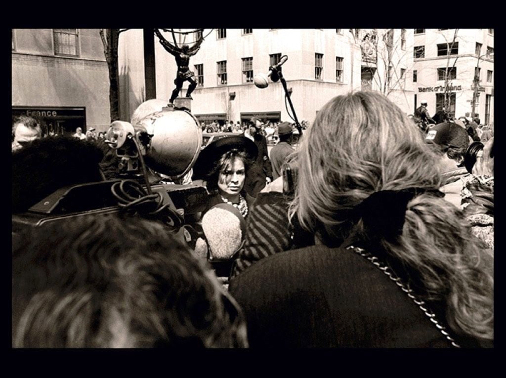 Christophe von Hohenberg, Actress Bianca Jagger at Andy Warhol's memorial service in 1987. Courtesy of the artist.