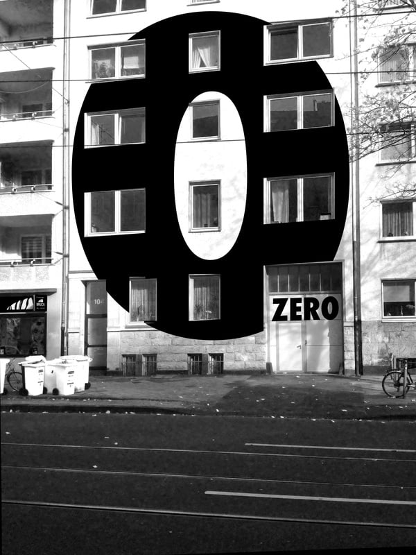 The future home of the ZERO Foundation in Dusseldorf juxtaposed with a graphic for promotional purposes. Image courtesy the ZERO Foundation.