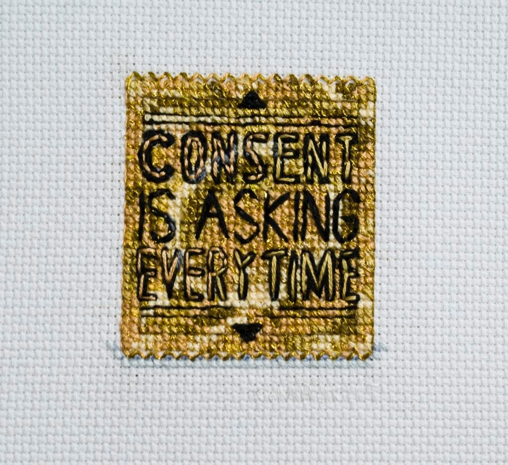 Katrina Majkut, <em>Consent is Asking Everytime</em> (2015). Courtesy of the artist and VICTORI + MO
