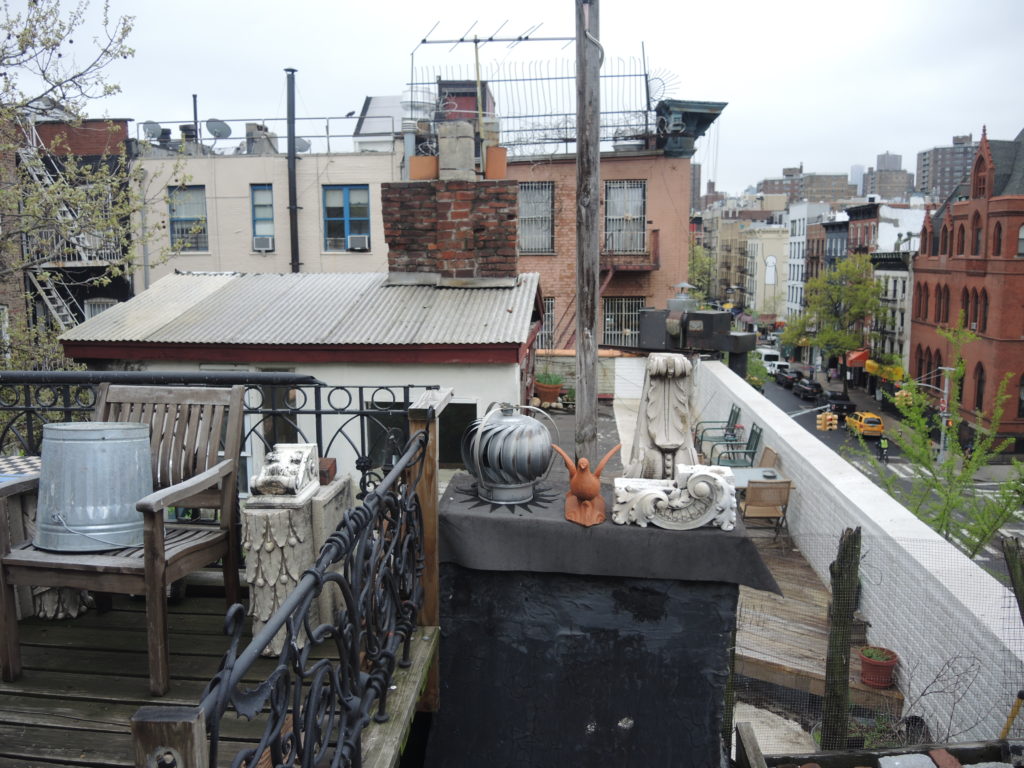 The view from the pigeon coop on Anton van Dalen's roof. Courtesy of Sarah Cascone.