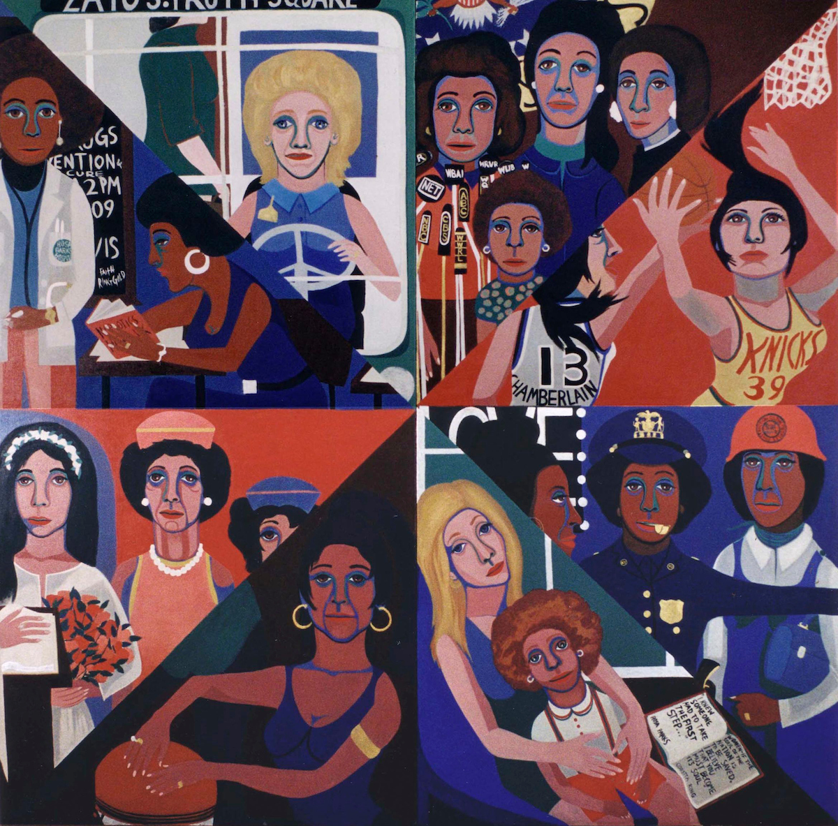 Faith Ringgold (American, born 1930). For the Womens House, 1971. Oil on canvas, 96 x 96 in. (243.8 x 243.8 cm). Courtesy of Rose M. Singer Center, Rikers Island Correctional Center. © 2017 Faith Ringgold / Artists Rights Society (ARS), New York The entire Work is to be reproduced without cropping.