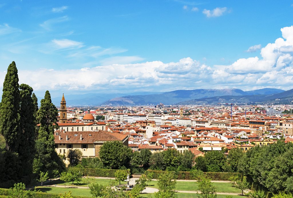 A view of the city from the Boboli Gardens in Florence, Tuscany, Italy. Photo by Kevin Britland/Education Images/Universal Images Group via Getty Images.