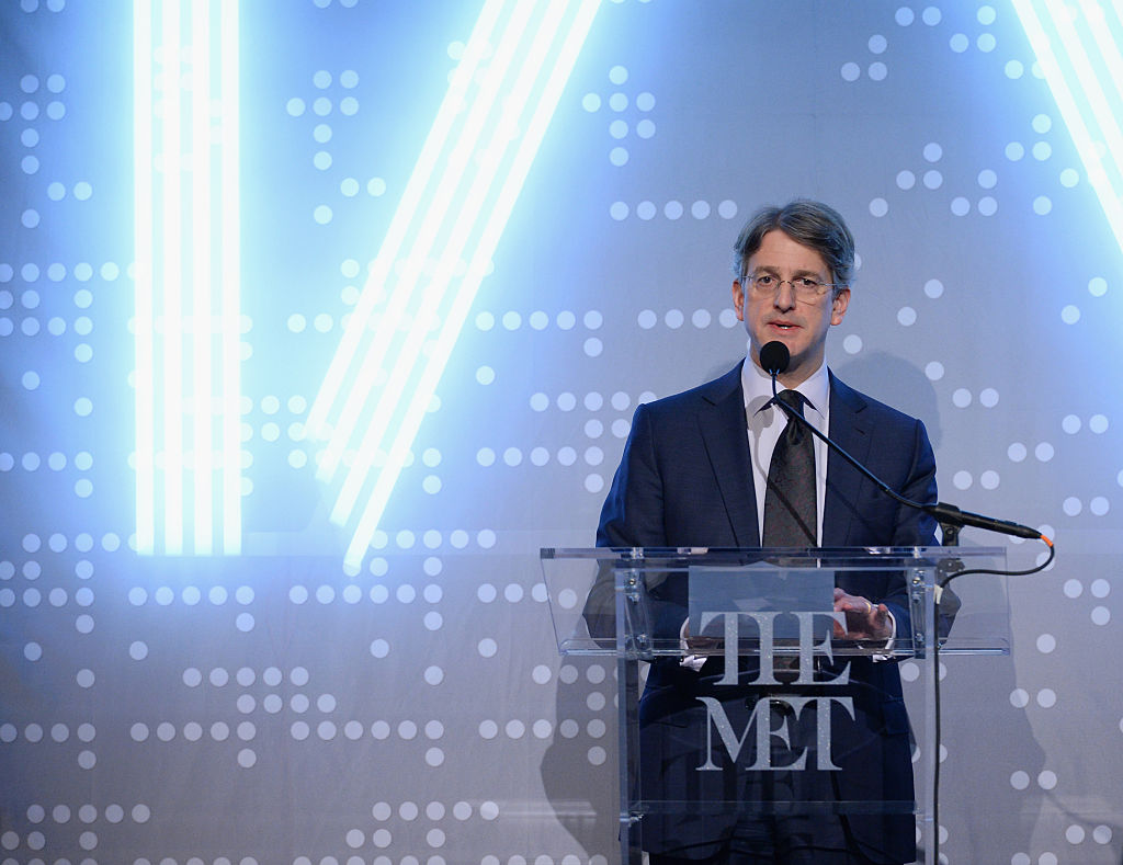 Thomas Campbell attends the Costume Institute's 'Manus x Machina' exhibition press presentation at Metropolitan Museum of Art on February 15, 2016 in New York City. Photo by Andrew Toth, courtesy Getty Images.