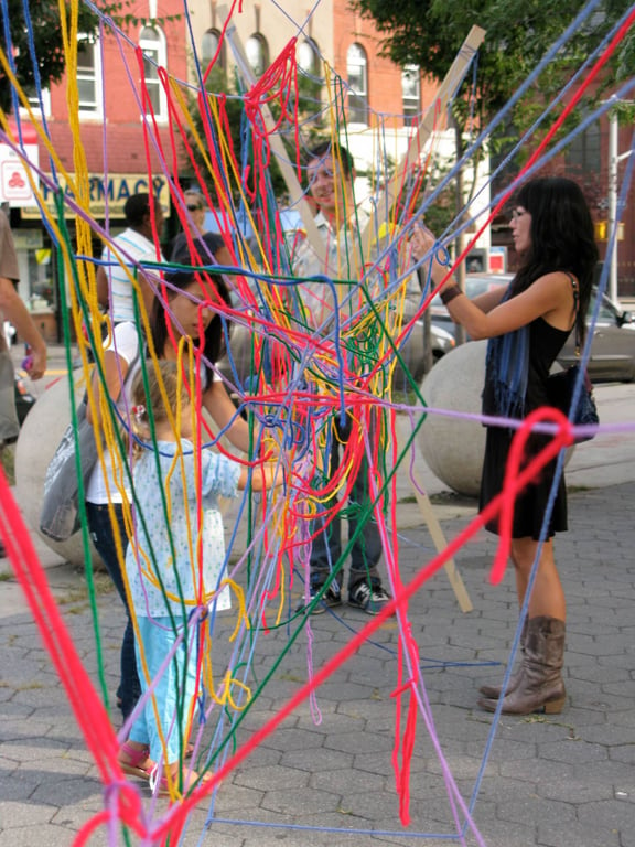 String Sculpture With Materials for the Arts. Courtesy of Brooklyn Waterfront Artists Coalition.