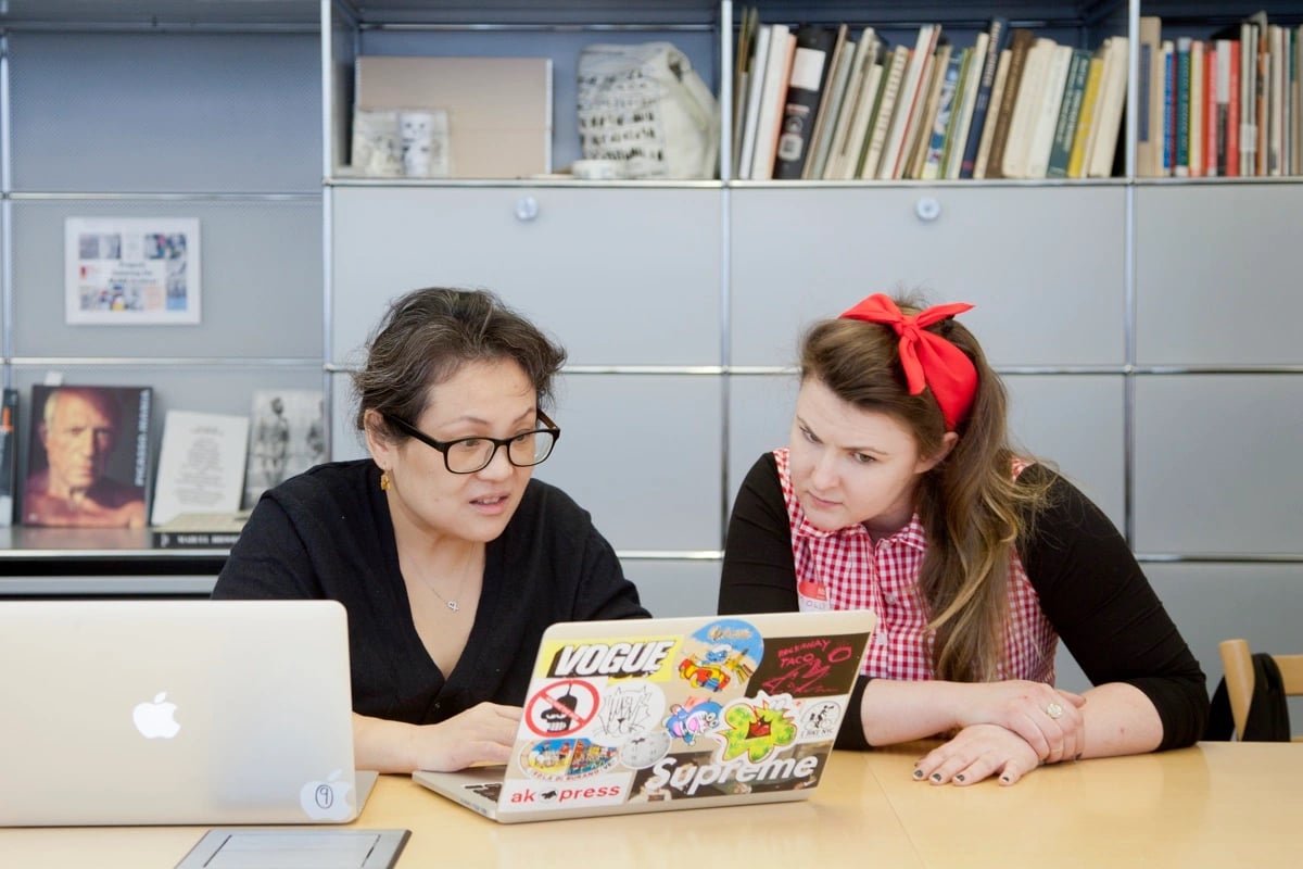 The 2016 Art+Feminism Wikipedia Edit-a-Thon at the Museum of Modern Art in New York. Photo by Marily Konstantinopoulou, Creative Commons Attribution-Share Alike 4.0 International license.