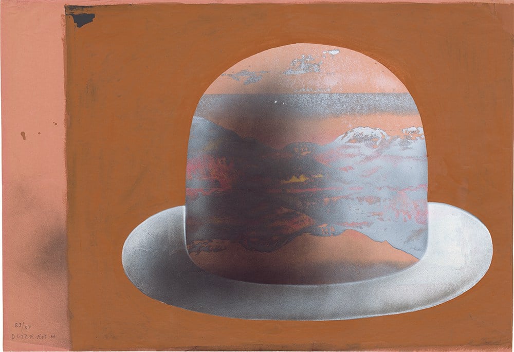 Dieter Roth, Hat (Hut) (1965). Collection of Matthew Zucker. © Dieter Roth Estate, Courtesy Hauser & Wirth.
