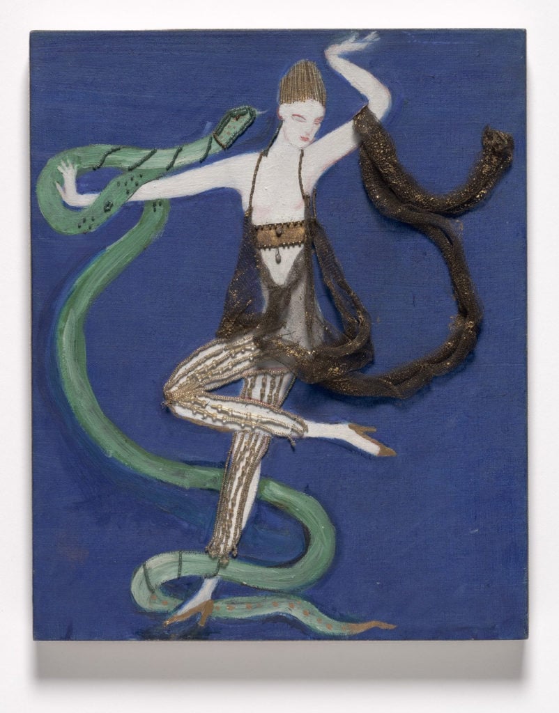 Florine Stettheimer, costume design <em>(Euridice and the Snake)</eM> for the unrealized ballet <em>Orphée of the Quat-z-arts</em> (1912). Courtesy of Museum of Modern Art, New York, gift of Miss Ettie Stettheimer.