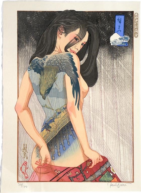 Paul Binnie, from the series "A Hundred Shades of Ink of Edo: Hiroshige's Edo" (2004–2015). Courtesy of Scholten Japanese Art.