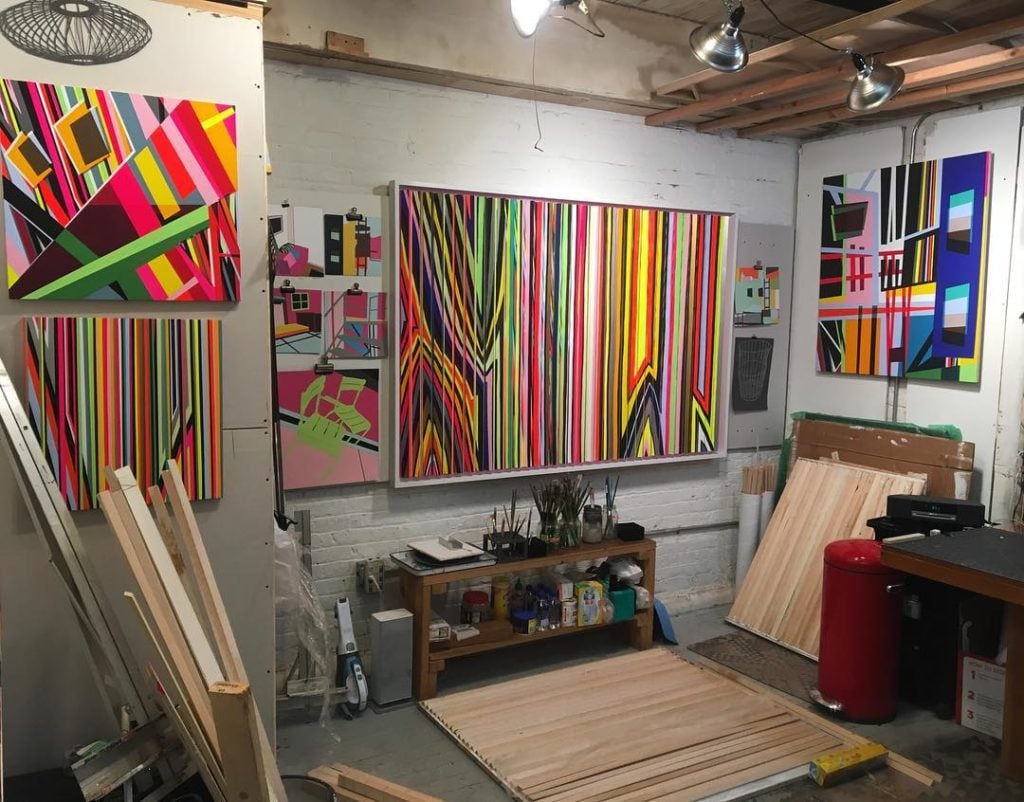 Michael Hambouz's studio in Greenpoint. Courtesy of Michael Hambouz. 