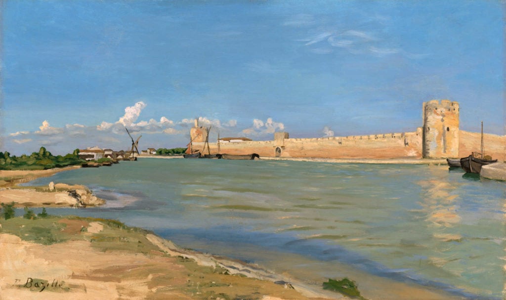 Frédéric Bazille, <em>The Western Ramparts at Aigues-Mortes</em> (1867). Courtesy of the National Gallery of Art, Washington, DC.