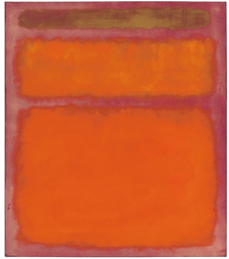 Mark Rothko, Orange, Red, Yellow (1961). Image courtesy of Christie's Images Ltd.